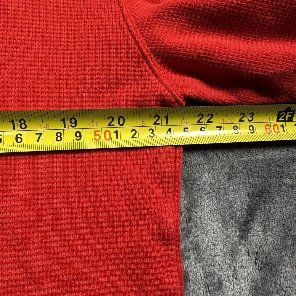 Polo Ralph Lauren Men's Red Waffle Knit‎ Thermal Long Sleeve Shirt Size XL